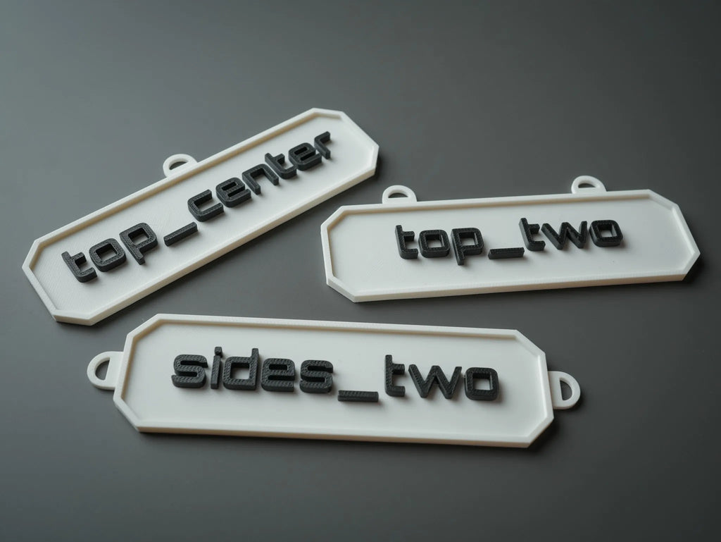 Personalizowana tabliczka 3D z własnym napisem – druk 3D | Wybór kształtu i wzoru