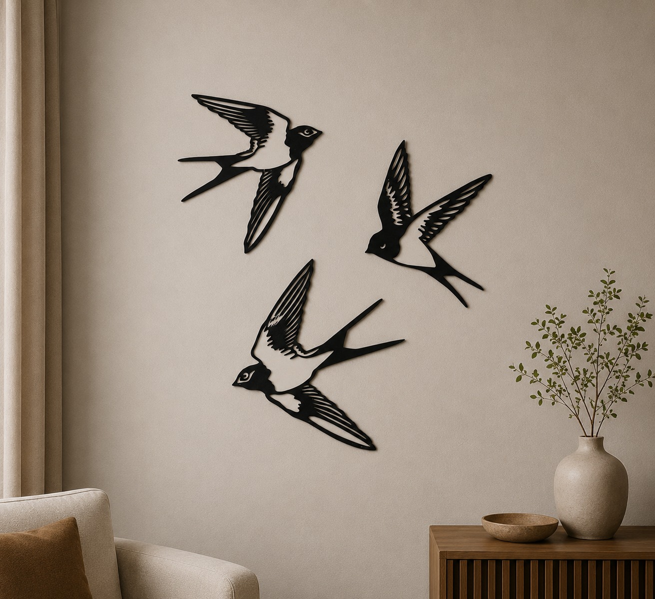 Ozdoba na ścianę Wallart, Leczące Jaskółki