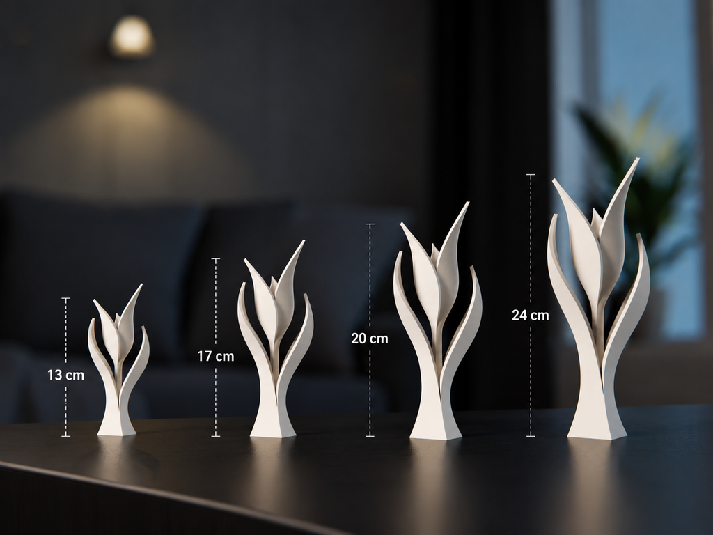 Kwitnący Tulipan – Nowoczesna Figurka Dekoracyjna 3D