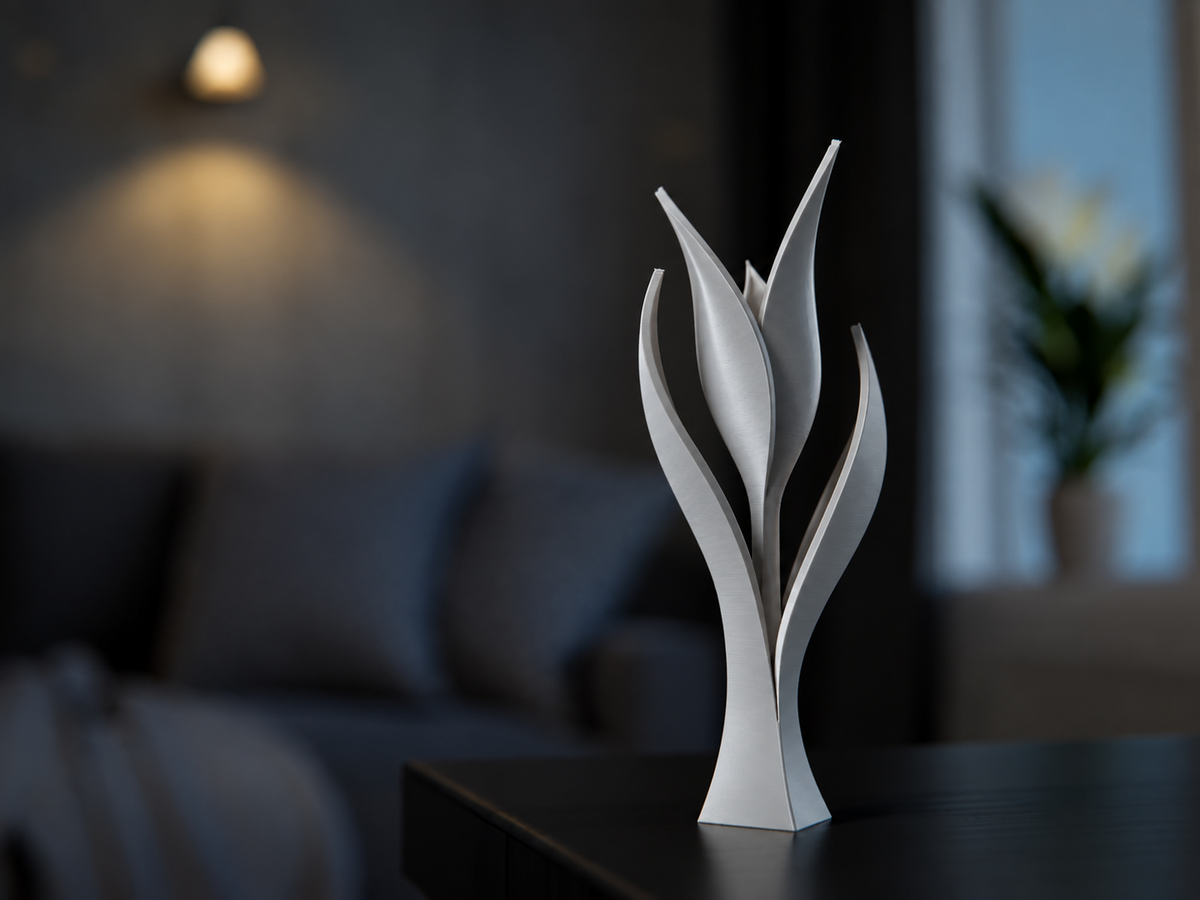 Kwitnący Tulipan – Nowoczesna Figurka Dekoracyjna 3D