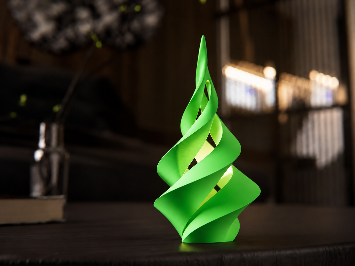 Spiralny Płomień – Dekoracyjna Figurka LED 3D | Nowoczesna Ozdoba