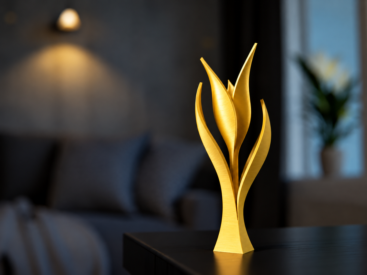 Kwitnący Tulipan – Nowoczesna Figurka Dekoracyjna 3D
