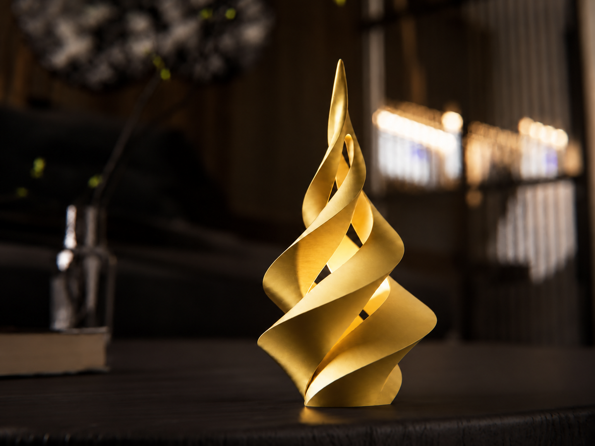 Spiralny Płomień – Dekoracyjna Figurka LED 3D | Nowoczesna Ozdoba