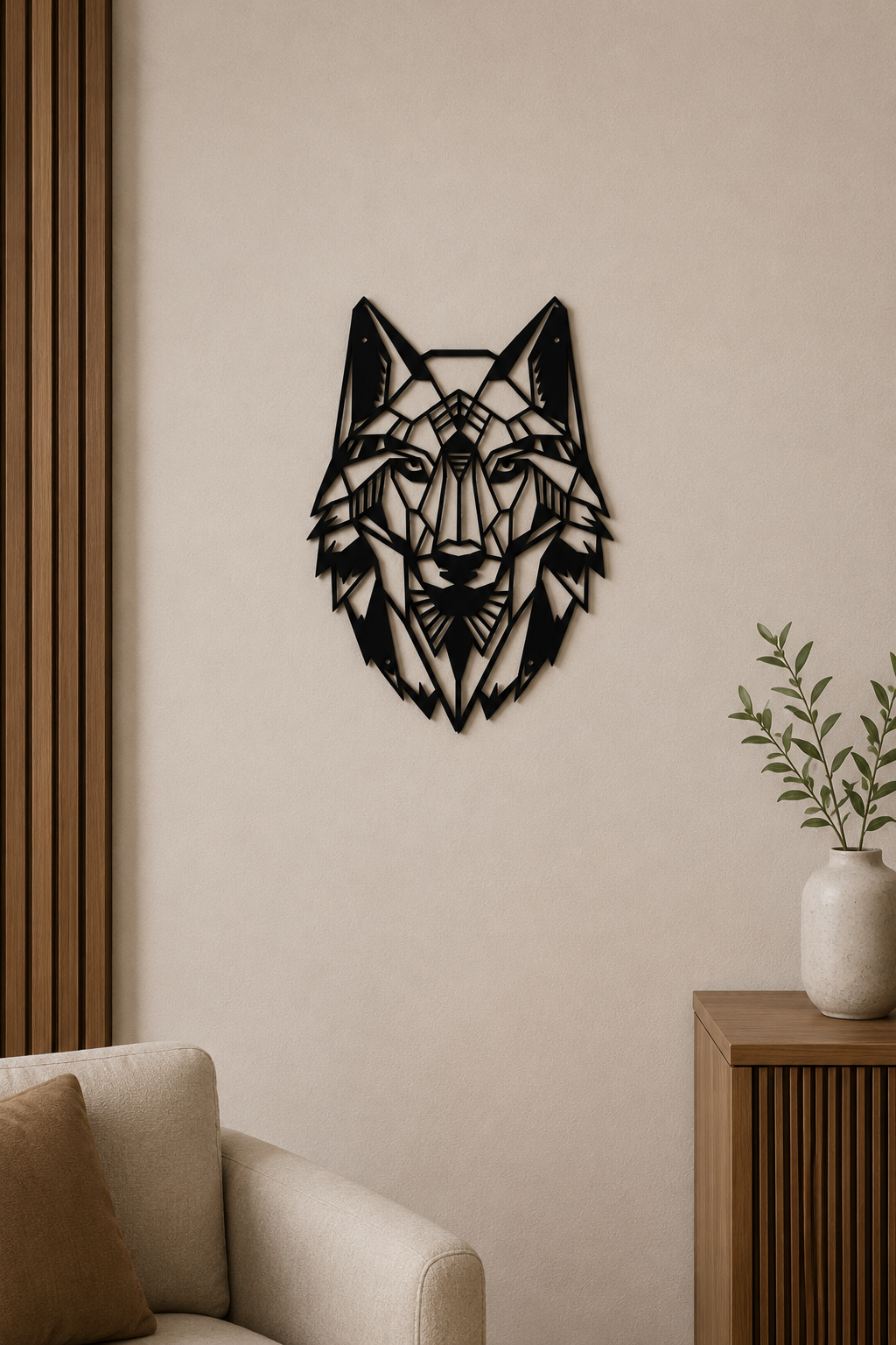 Ozdoba na ścianę Wallart – Ażurowy Wilk